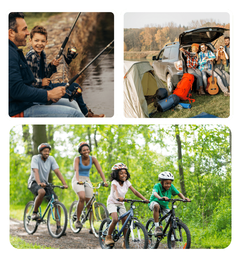 image to depict people enjoying community spaces